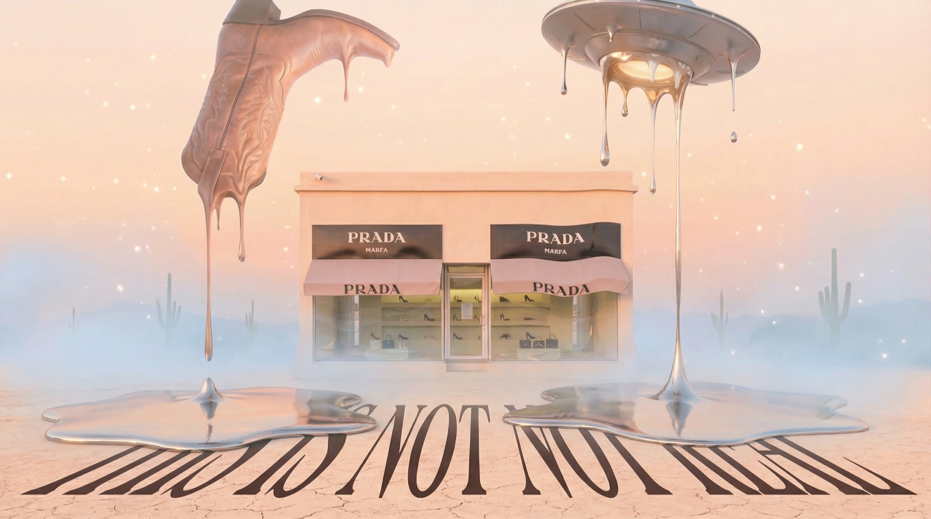 AI-generated surreal Prada editorial