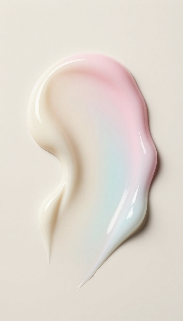 AI-generated beauty — silk cream swatch